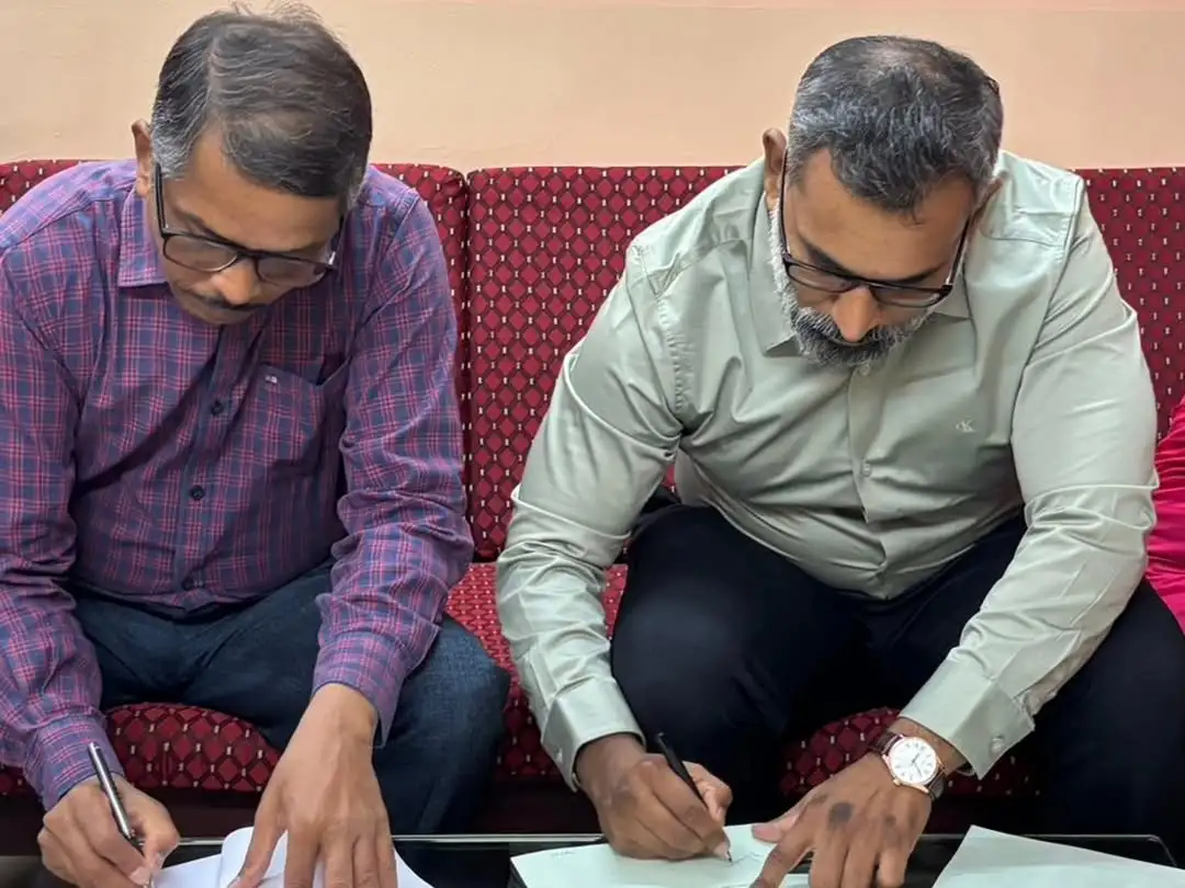 Partnership document exchange ceremony at Dnyanprassarak Mandal College Mapusa campus