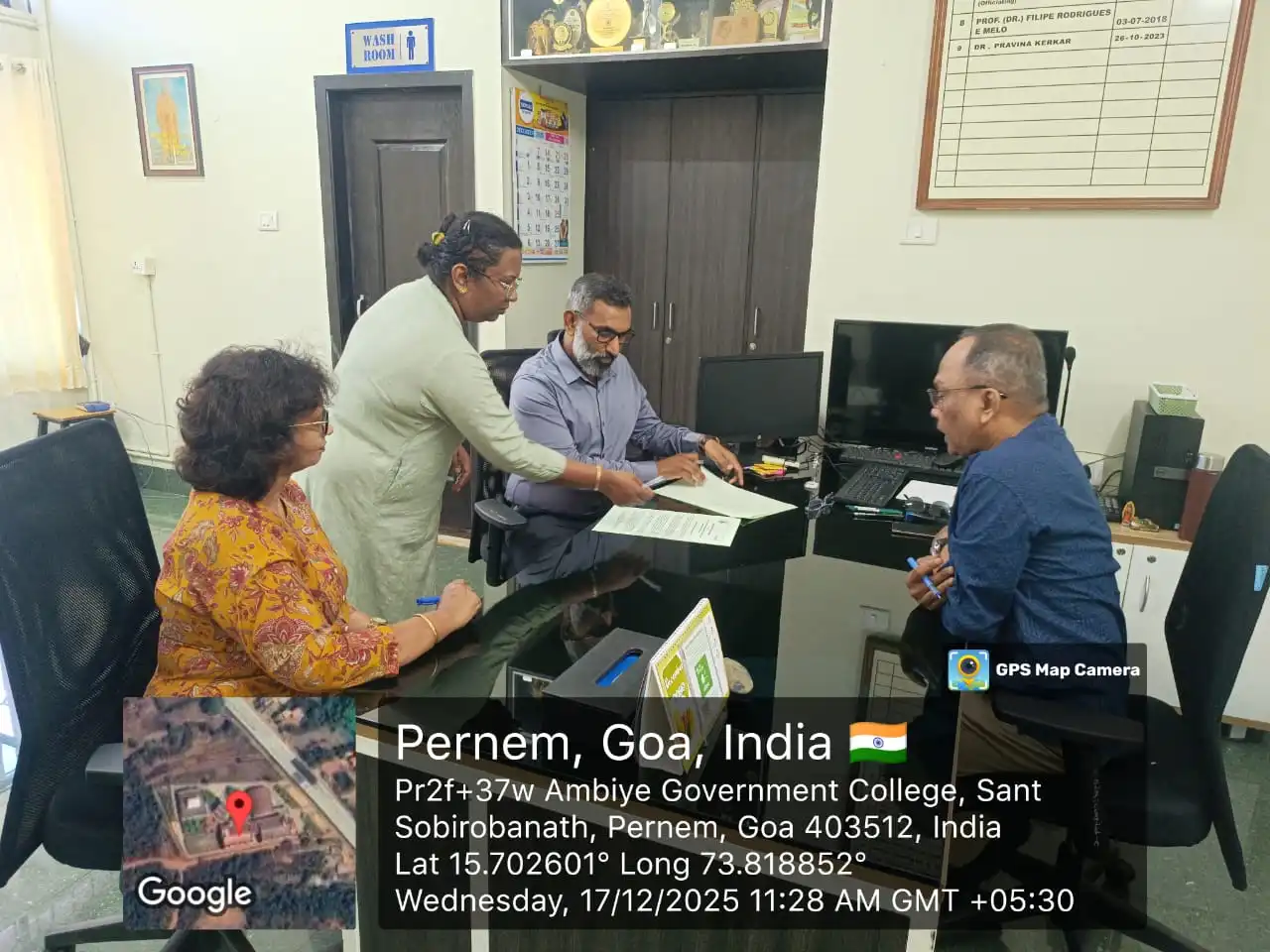 Partnership document exchange at Sant Sohirobanath Ambiye College of Arts Commerce Pernem campus
