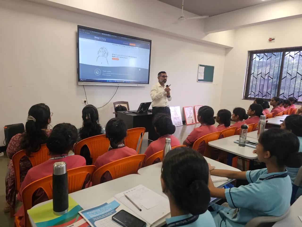 Healthcare data protection session at Avanteia Cyber Safety Workshop Sai Nursing Institute