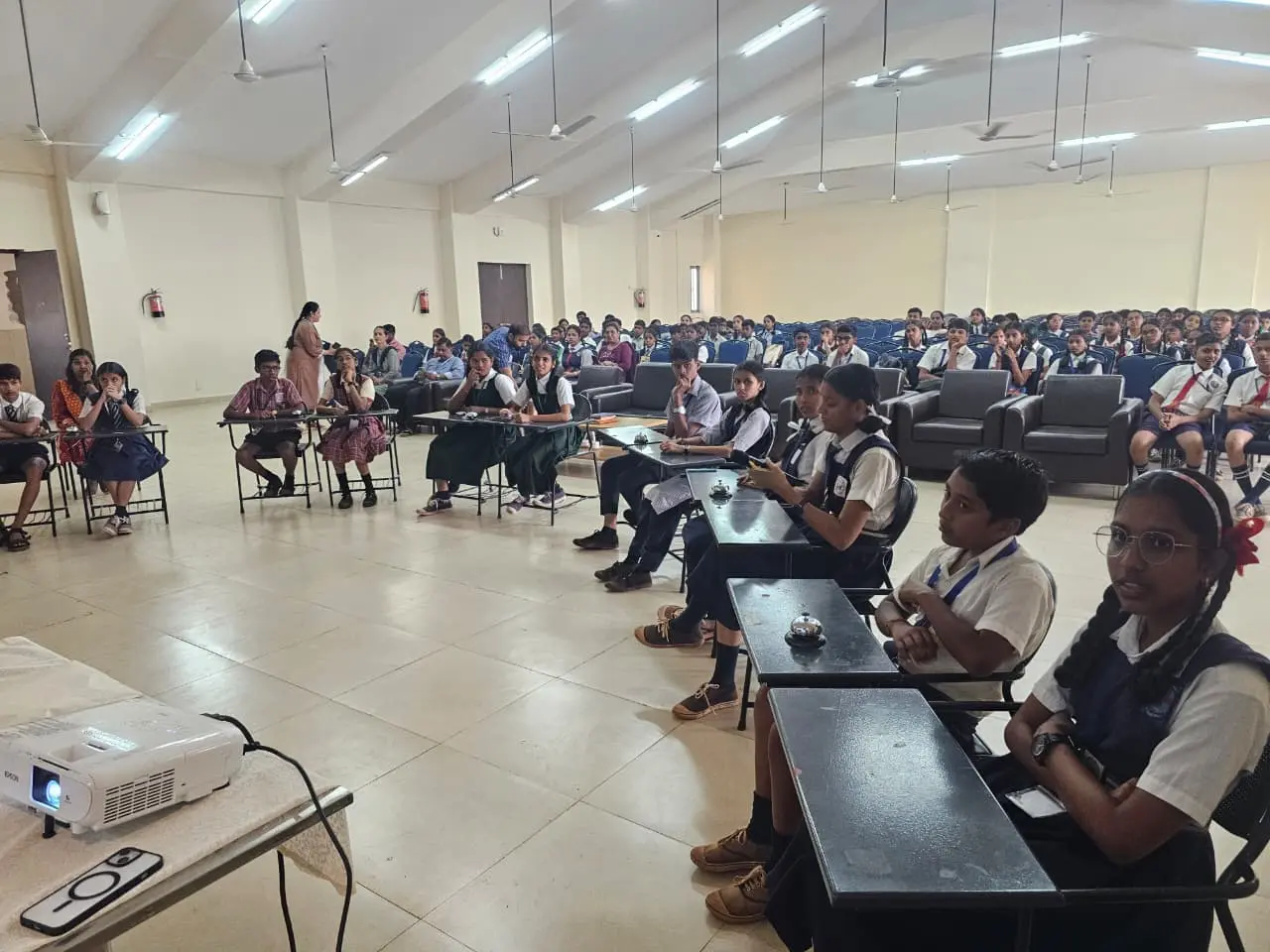 Quiz kickoff and rules briefing at Avanteia CyberSafe Future Government College Sanquelim